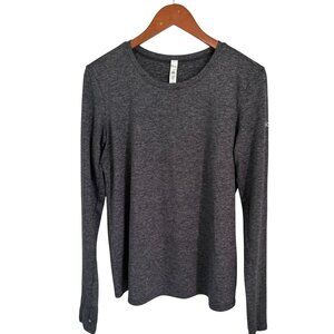 Alo Yoga Alosoft Finesse Long Sleeve Tee in dark heather gray Size Large